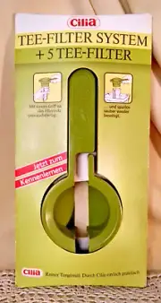 CILIA TEE FILTER SYSTEM TEA MELITTA WERKE BENTZ & SOHN AVOCADO GREEN PLASTIC*
