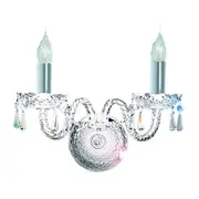 Hale Indoor Wall Light 2Lt E14 in Chrome and Crystal Superlux Lighting - CRC-HALE-2B