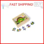 Melissa & Doug Dinosaurs 4-in-1 Wooden Jigsaw Puzzles in a Storage Box (48 pcs)