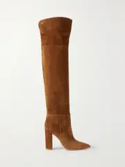 [Gianvito Rossi] Gianvito Rossi - 100 Suede Over-the-knee Boots - Brown - IT37 IT 37 Brown