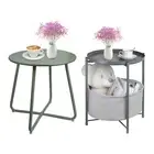 Side Table Round Sofa End Table Snack Table Nightstand for Coffee Laptop Stand
