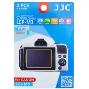 JJC LCP-M3 polycarbonate LCD Screen Protector For Canon EOS M3 2 Pack EOSM3