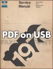 1970 Plymouth Shop Manual on USB Barracuda Valiant Fury GTX Satellite Roadrunner