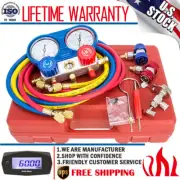 3 Way Air Conditioner A/C Diagnostic Manifold Gauge Tool Set For Freon Charging