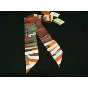 New Unused HERMES Hermes Silk 100 Twilly Ribbon Scarf Women s Orange Mu
