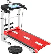 Folding Treadmills Foldable Home Use Fitness Treadmill,with Twist Disc and Elastic Drawstring,Maximum Load 150Kg,Multi-Function