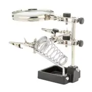MagnifyingGlass Soldering Iron Stand Magnifier Welding Rework-Repair Holder Tool