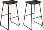 Bar Stools Stool Set of 2 Kitchen Counter Barstools Dining Chair Chairs Black Le