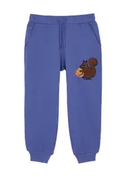 Mini Rodini Kids Mr Squirrel Embroidered Cotton Sweatpants - Blue - 116/122 (6 Years) 116/122 (6 years)