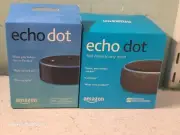 Amazon Alexa Echo Dot 3rd Gen + Echo Dot 2nd Gen Smart Speaker Wi-Fi Bluetooth