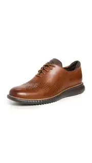 Cole Haan - Men's 2.Zerogrand Laser Wingtip Oxford Shoe, British Tan/Java, 11.5M