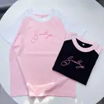 SWEETLY 嬰兒 T 恤搭配粉色黑色和中號女 T 恤
