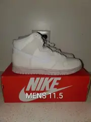 MENS 11.5- NIKE DUNK HIGH RETRO PRM ,CRACKED LEATHER SWOOSH. BRAND NEW