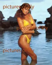 SEXY 8x10 glossy photo Kathy Ireland swimsuit supermodel 1980s bikini