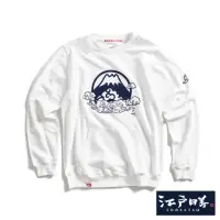 在飛比找momo購物網優惠-【EDWIN】江戶勝 男裝 雲朵貼布厚長袖T恤(米白色)