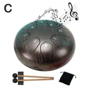Steel Tongue Drum 6 Inch 8 Notes,Steel Hand Drum,Drum Percussion with Drumstick/