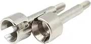 [Perfeclan] 2 Pieces RC Rear Wheel Axle Cups, Metal Wheel Stub Axle Shafts Adapter for Wltoys 124008, 124010, 1/12 RC Car