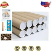Extra Strength 10 Pack Mailing Tubes - 3" x 24" for Safe Delivery & Crafts