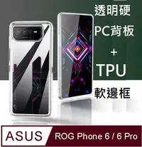 在飛比找PChome24h購物優惠-ASUS ROG Phone 6/6 Pro透明PC硬背板+