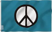 ANLEY [Fly Breeze] 3x5 Foot Peace Symbol Flag - Vivid Color and UV Fade Resistant - Canvas Header and Double Stitched - World Peace Flags Polyester with Brass Grommets 3 X 5 Ft