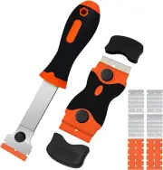 Dekeones Razor Blade Scraper, 2 PCS Razor Scraper Tool for Removing Label, Regis