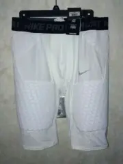 NIKE Pro Combat MF 1.2 Padded White Compression Football Shorts NEW Mens Sz 3XL