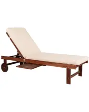 JONATHAN Y Seabrook 69x24 Outdoor Lounger with Cushion