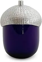 J-kitchens Miso Soup Rice Bowl, Soup Bowl, 6.3 fl oz (160 cc), 2.8 fl oz (7.3 cm), Eggplant Small Suction Bowl, Lid Silver Parent Eggplant Navy Blur Made in Japan