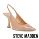 STEVE MADDEN-NILES 拼接尖頭繞踝高跟鞋-杏色