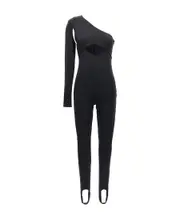 David Koma Scuba Cut Out Full Jumpsuit UK10,UK8,UK6 Black