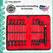 Liposuction Fat Grafting set Cannulas Transplantation 22-Pcs Luer Hexagonal Grip