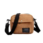 Bag Women Girl Casual mini Square Bag Zipper Flap Shoulder Messenger Bag Corduroy Bag Canvas Single Handbagd