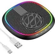 Mouse Jiggler Undetectable, Mouse Mover USB Physical Jitter with Adjustable Timer LED Indicator, USB C Slim Quiet Ultra Slim Mouse Shaker, No Driver Required (Black)