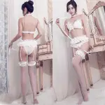 【SEXY ANGEL】白色蕾絲三點女僕女傭連身套裝性感火辣情趣睡衣女神(角色扮演服情趣內衣COSPLAY)