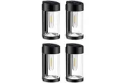 BOOC [4PK] Solar Deck Lights LED Solar Fence Lights for Outdoor Waterproof
