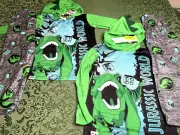 NWt TWINS 10 12 Lego jurassic world spiked hoodie dinosaurs fall pajamas winter