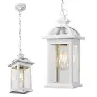 Darkaway Outdoor Pendant Light Fixture Lantern, Hanging Porch Light with Glass A