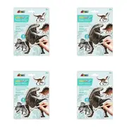 4PK Avenir Scratch Stickers Art & Craft Toys 17x23cm Dinosaur Kids Craft Kit 3y+
