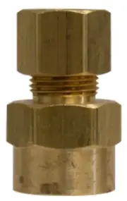 Compression Female Adapter, 3/8" FIP x 1/2" FIP, Brass 18155