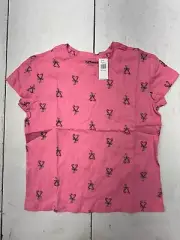 Old Navy Softest Tee Pink Candy Cane Graphic Short Sleeve Shirt Girls Size XL