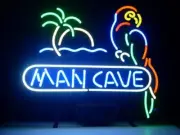 Man Cave Bar Parrot 17"x14" Neon Sign Lamp Light Show With Dimmer