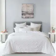 Bianca Kora White Front/Reverse Bedding Quilt Cover Set