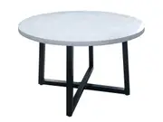 FurnitureOkay Stone Outdoor Dining Table (120cm Round) - Grey