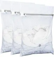 3Pcs Durable Honeycomb Mesh Laundry Bags for Delicates, 12 X 16 Inches Reusable