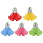 20pcs E27 to 2E27 Lamp Holder Converter Adapter Bulb Base(Pink) Hot