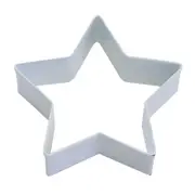 R&M Star Cookie Cutter Polyresin Coated Steel Biscuit Bake Mould 9cm White