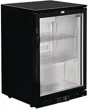Polar G-Series Under Counter Back Bar Cooler with Hinged Door, 128 Liter Capacity, Black