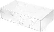 VICASKY Multi-Grid Transparent Poker Chip Storage Box Large Capacity Organizer Four-Compartment Design for Easy Classification for and Parties
