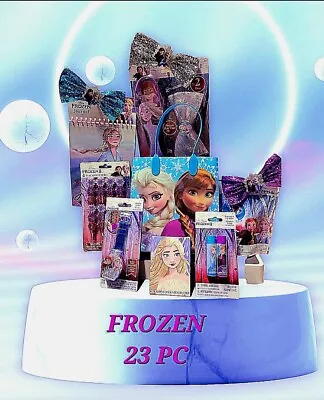 Disney Frozen Elsa & Anna Gift Set ~ Journal, Bows, Lip Gloss More (23 pc set)