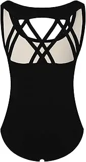 [Phineein] Girls Sleeveless Ballet Gymnastics Leotards - Kids Athletic Crisscross Back Dancewear Unitards